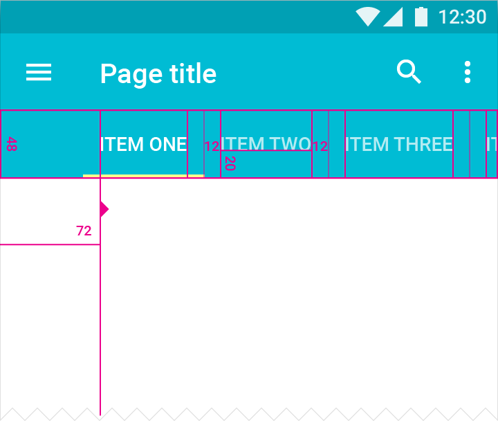 LTR screen in Material Design